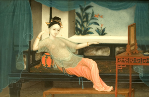 18thC Chinese mirror painting